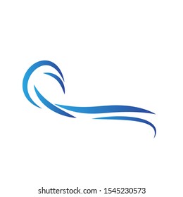 Wave logo template design. Icon wave illustration vector.