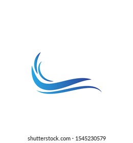 Wave logo template design. Icon wave illustration vector.