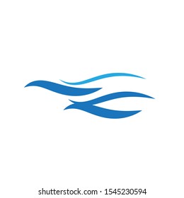 Wave logo template design. Icon wave illustration vector.