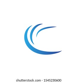 Wave logo template design. Icon wave illustration vector.