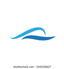 Wave logo template design. Icon wave illustration vector.