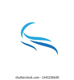 Wave logo template design. Icon wave illustration vector.