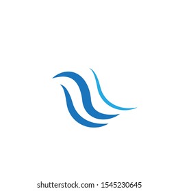 Wave logo template design. Icon wave illustration vector.