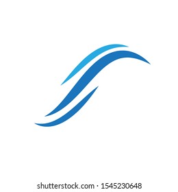 Wave logo template design. Icon wave illustration vector.