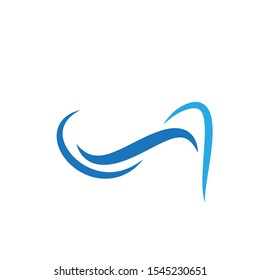 Wave logo template design. Icon wave illustration vector.