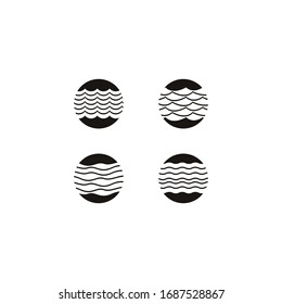wave logo template vector icon design