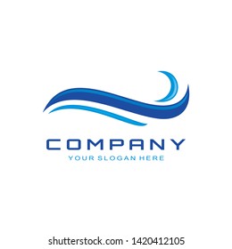 Wave logo template vector illustration