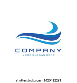 Wave logo template vector illustration