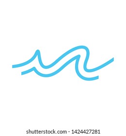 Wave logo template vector sail icon design