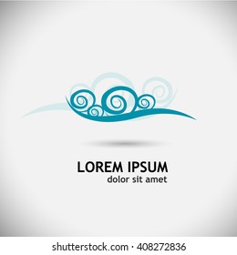 wave logo. Vector