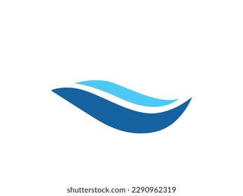 Wave logo vector background. Water icon template. Abstract sea, ocean surges. Nature blue liquid concept design.