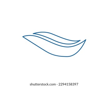 Wave logo vector background. Water icon template. Abstract sea, ocean surges. Nature blue liquid concept design.