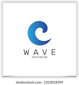 Wave logo vector. Design vector illustration premium elegant template vector eps 10