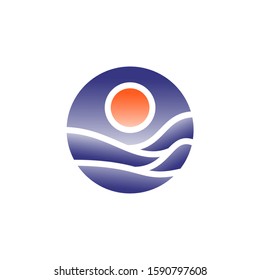 wave logo vector design. sign, symbol, icon, illustration, abstract