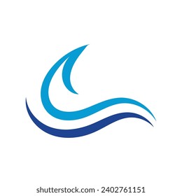 wave logo vector elements, wave logo icon template, wave logo vector illustration