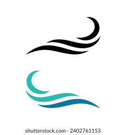 wave logo vector elements, wave logo icon template, wave logo vector illustration