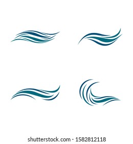 Wave logo vector icon illustration design
