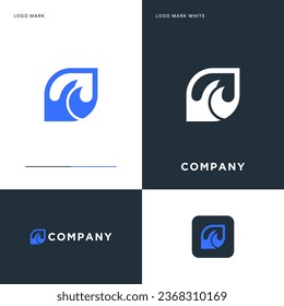 Wave Logo Vector Icon Illustration Design