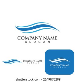 Diseño de ilustración vectorial de logotipo de onda