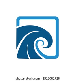 Wave logo vector. Ocean wave vector modern and simple flat symbol for web site, mobile, logo, app, template, business.
