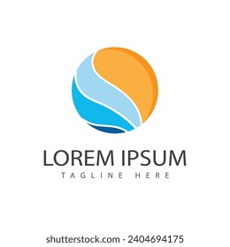 wave logo vector symbol template