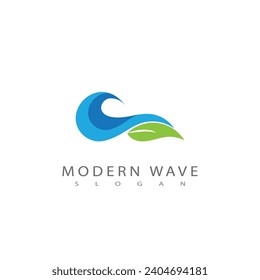 wave logo vector symbol template