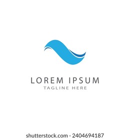 wave logo vector symbol template