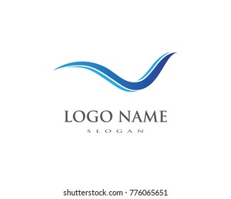 wave logo vector template