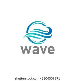 Wave logo vector template design