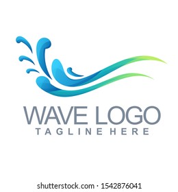 wave logo vector, template, illustration
