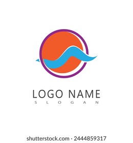 Wave logo vector template symbol design