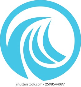 Wave logo vector template and symbol