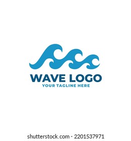 Wave logo vector. Water wave logo