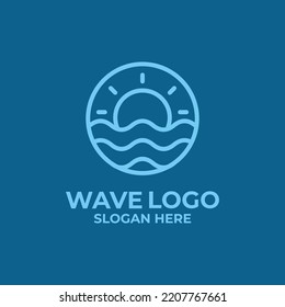 Wave logo vector. Water wave logo