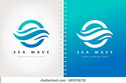Wave Logo Vektor. Wasserdesign.