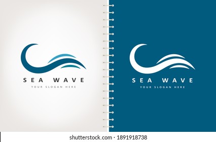 Wave logo vector. Water design.