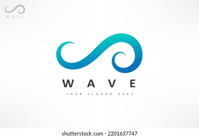 Wave logo vector. Water design.