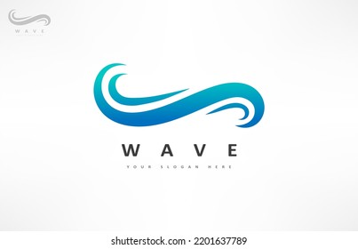 Wave logo vector. Water design.