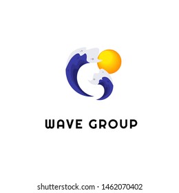 Wave logo vector for your business