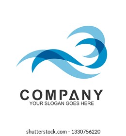 wave logo, water splash vector, abstract wave icon