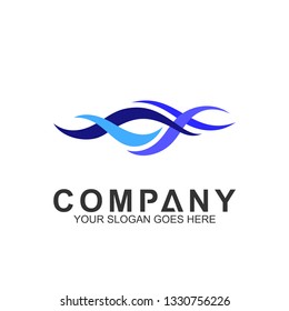 wave logo, water splash vector, abstract wave icon