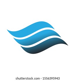 wave logos. blue water waves with splashes vector