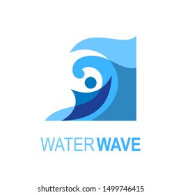 Logotipos de onda y plantillas de diseño para personas sencillas