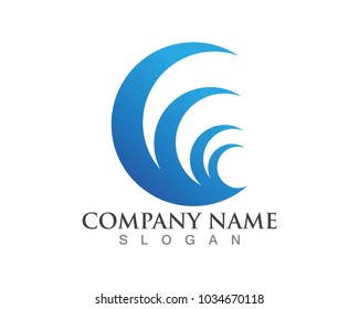 Wave logos and symbols template