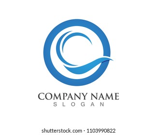 Wave logos Template symbols