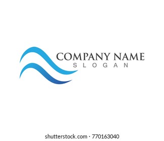 Wave logos Template symbols