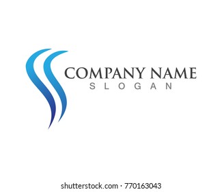 Wave logos Template symbols