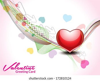 Wave love background Vector illustration 