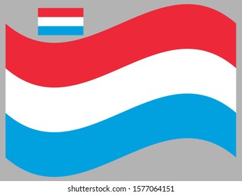 Wave Luxembourg Flag Vector illustration Eps 10