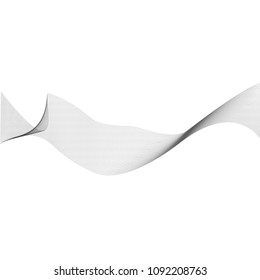 Wave of many black lines. Abstract wavy stripes on white background. Vector.